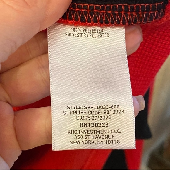 SPYDER Men Red 1/4 Zip Fleece Lined Sweater Size Large - Picture 8 of 9